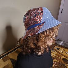 Load image into Gallery viewer, Blue Ankara Bucket Hat