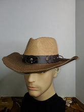 Load image into Gallery viewer, Cowboy Hat - Two Toned Tan and Brown