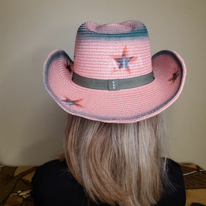 Pink and Green Cowboy Hat